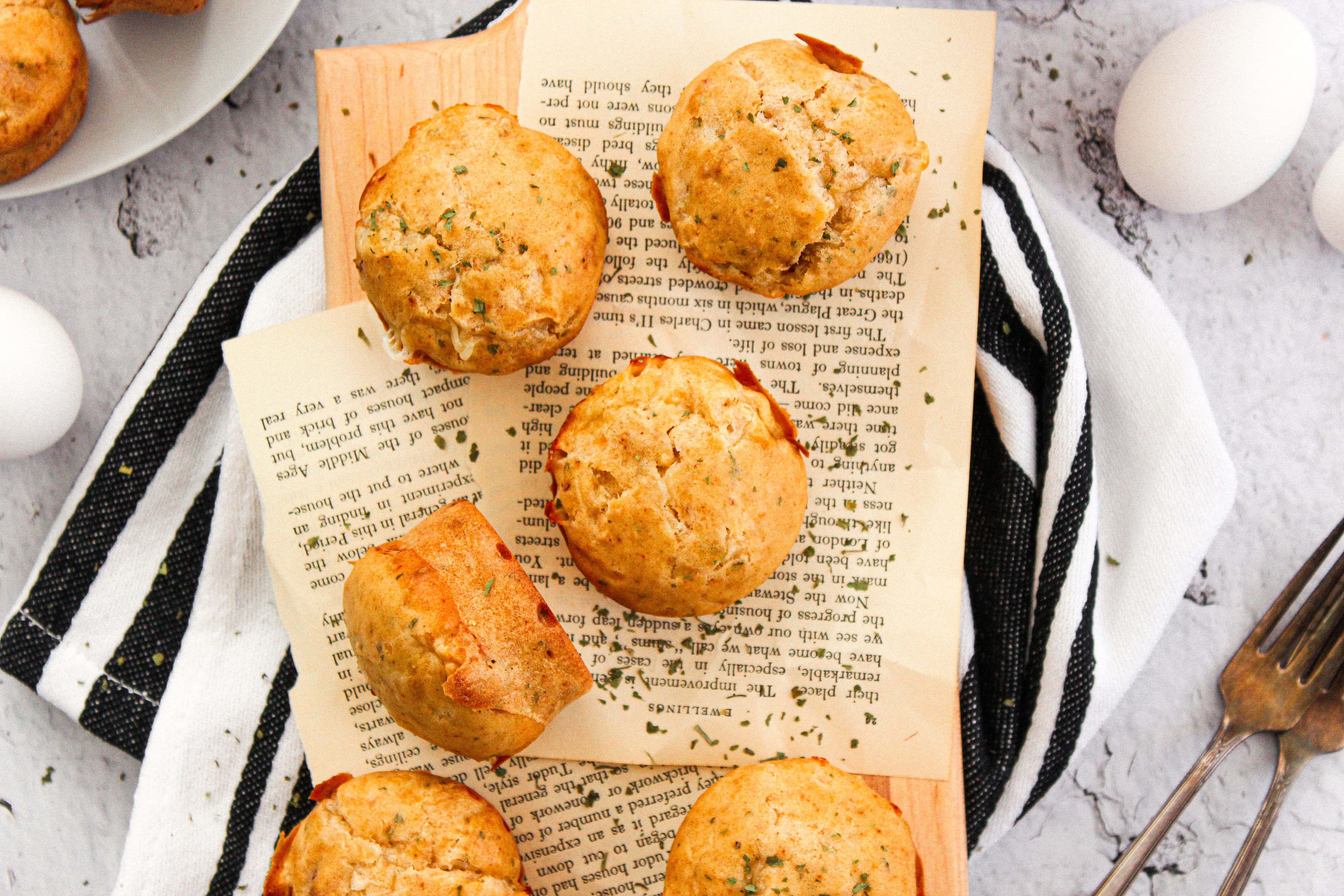 Muffins salés cheddar et bacon