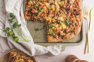 Focaccia style soupe à l'oignon