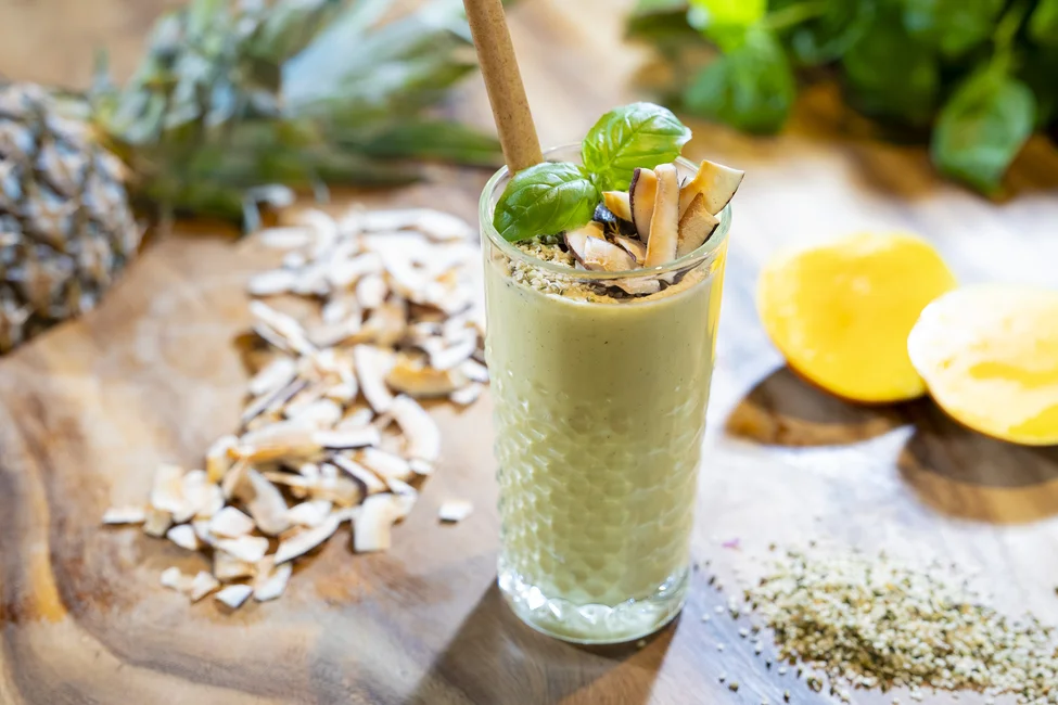 Smoothie tropical au chanvre