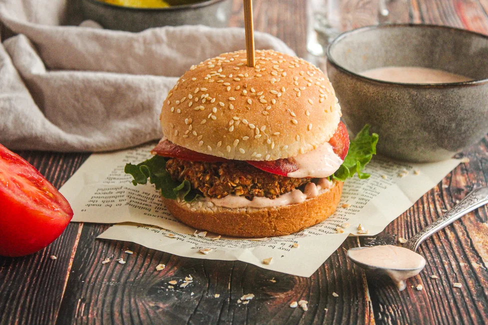 Burger d'avoine végétarien