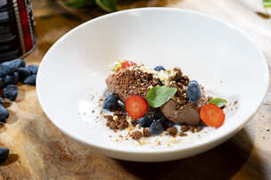 Crémeux de chocolat noir et tofu soyeux