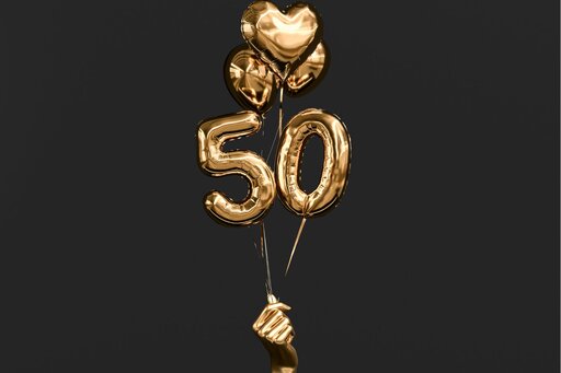 Ballon en forme de 50