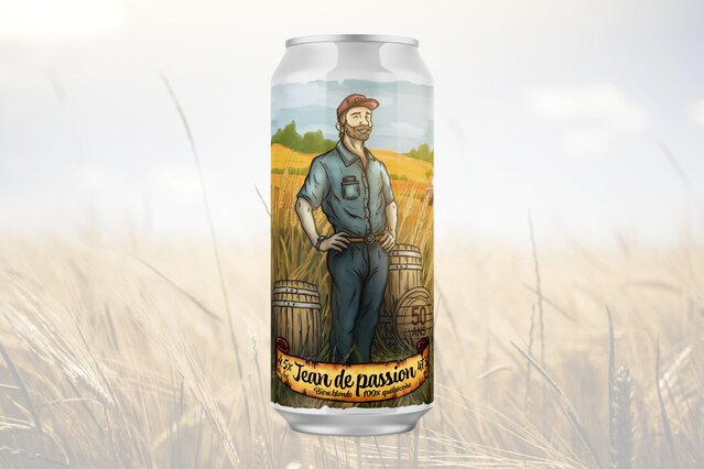 Canette bière Jean de passion 50 ans PGQ