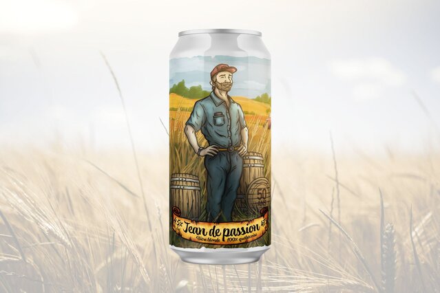 Canette bière Jean de passion 50 ans PGQ