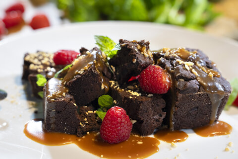 Brownies haricots noirs et caramel fleur de sel